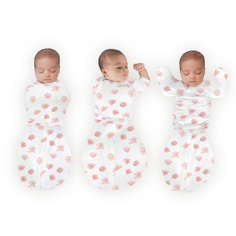 Swaddle Designs Organic Omni Swaddle Sack, Watercolor Poppies