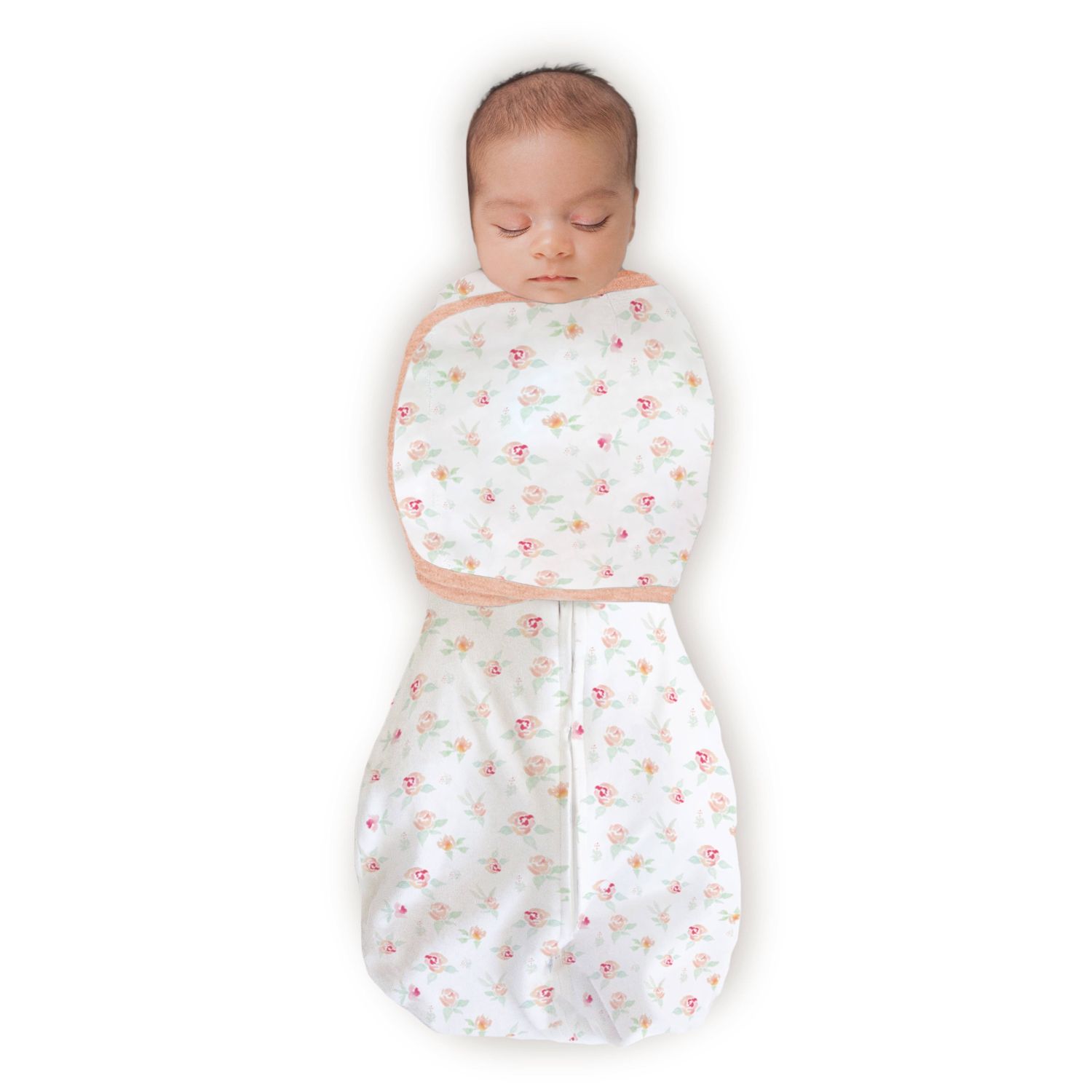 Swaddle Designs Omni Swaddle Sack, Peachy Pink Watercolor Floral, Size: Small 0-3 Mo
