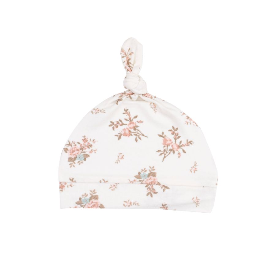 Angel Dear Vintage Rosebuds Knotted Hat-0-3m