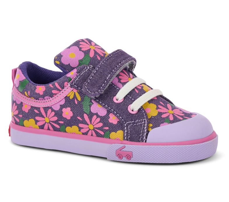 See Kai Run Kristin Sneaker- Purple Floral