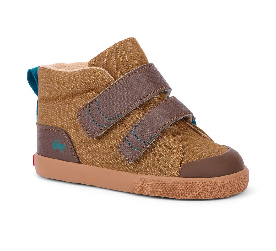See Kai Run Dean Adapt II Hi-Top- Brown Denim
