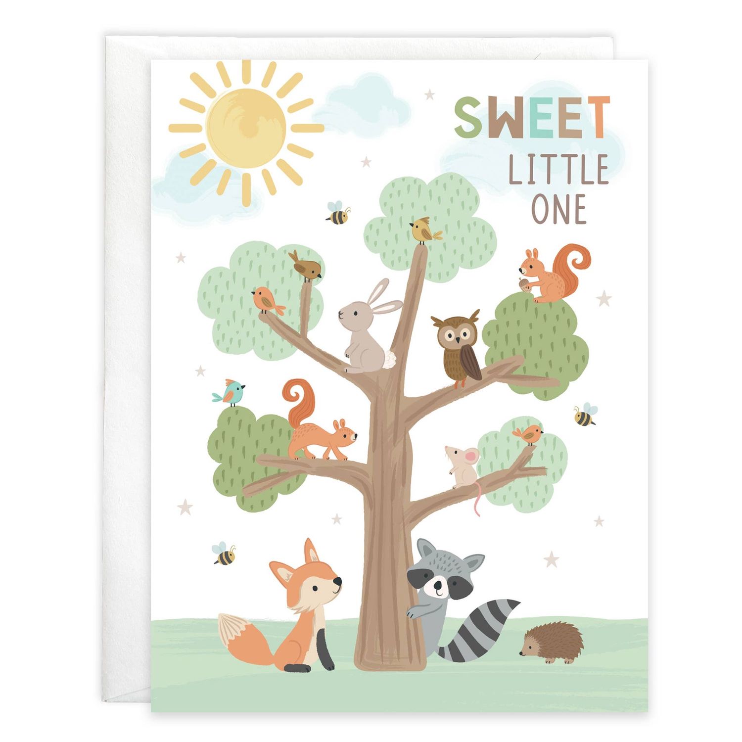 Baby Greeting Card - Forest Animal Tree