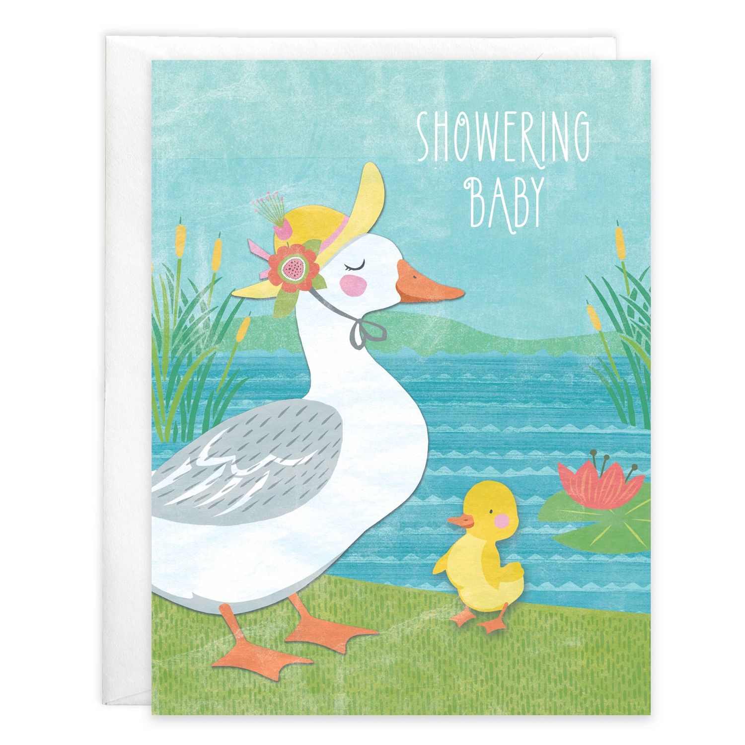 Baby Greeting Card - Momma Duck