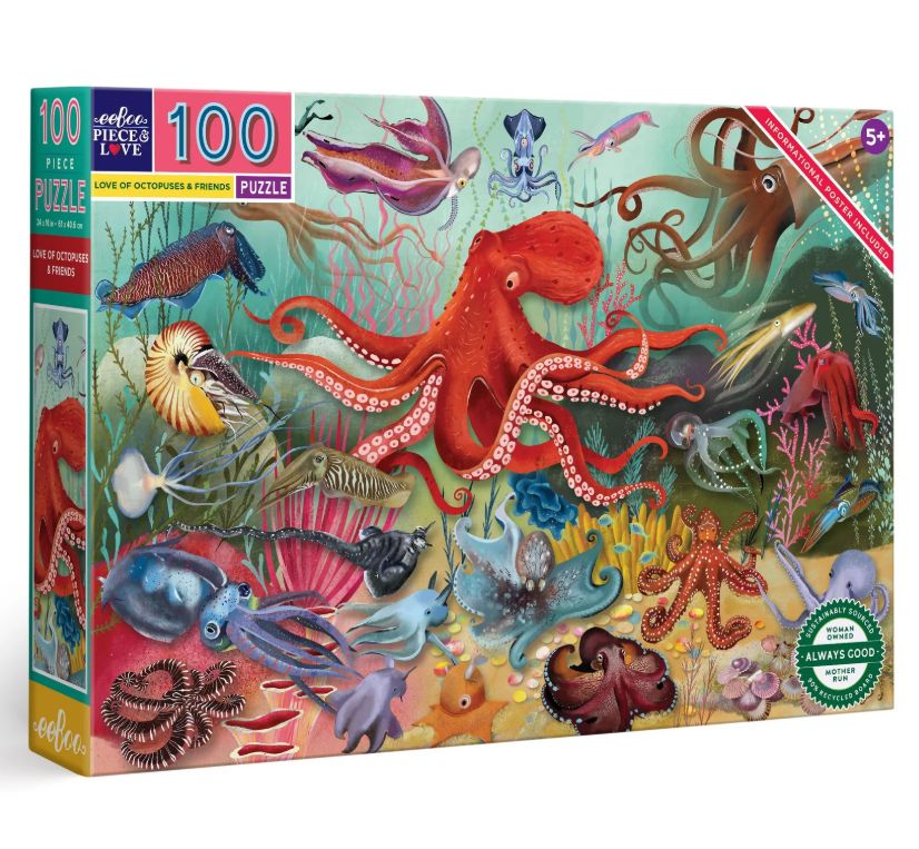 EeBoo 100pc Puzzle- Love Octopus
