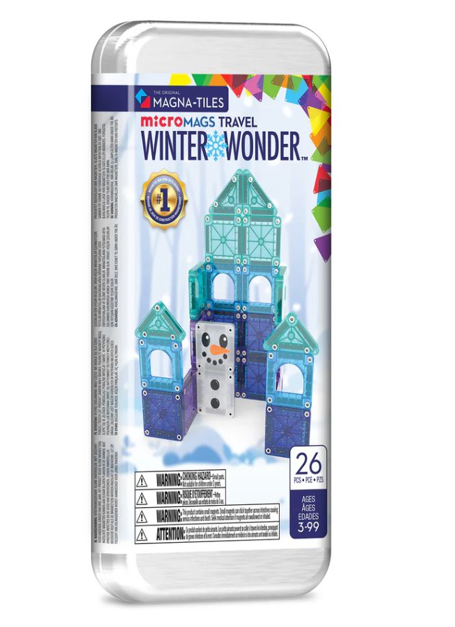Magna-Tiles 26 Piece Micro Travel Winter Wonder
