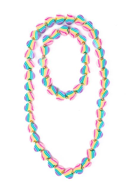 Great Pretenders Heart of Many Colors- Necklace &amp; Bracelet
