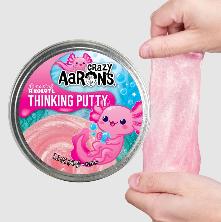 Crazy Aarons 4" Pink Axolotol Putty Tin