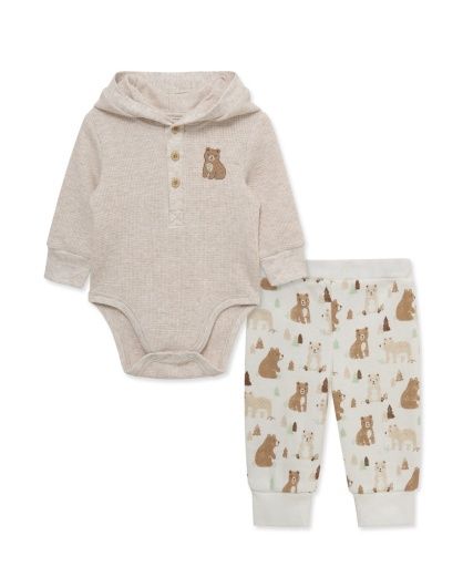 Little Me Bear Bodysuit Pant