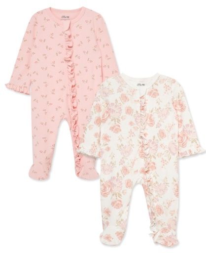 Little Me 2-Pack Fabulous Floral Footies