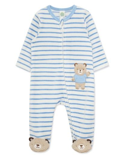 Little Me Fuzzy Bear Footie