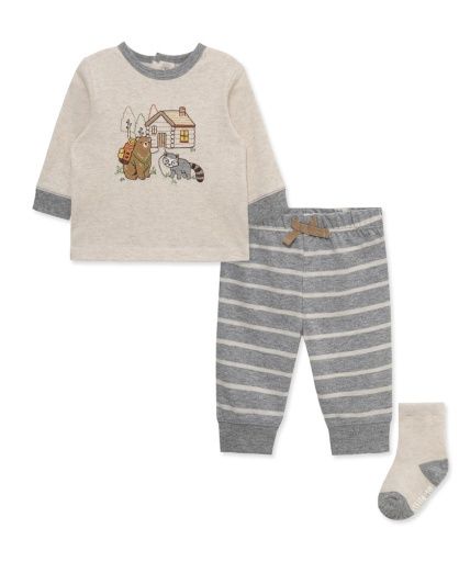 Little Me Cabin Jogger Set