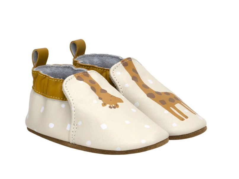 Robeez Giraffe Neck Soft Sole Shoe- Cream