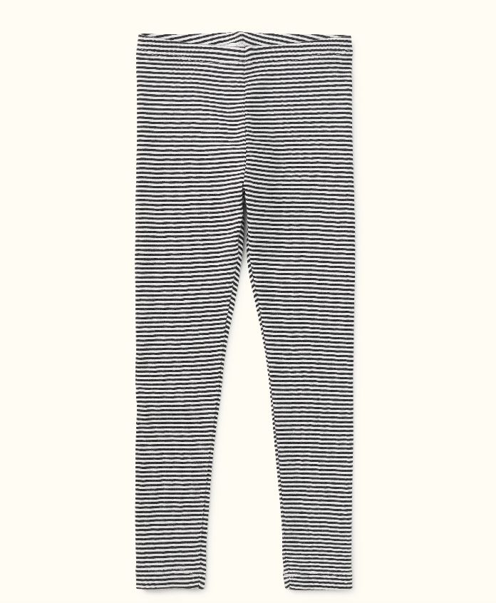 Tea Infant Striped Leggings- Jet Black