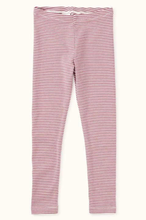 Tea Striped Leggings- Cherrywood