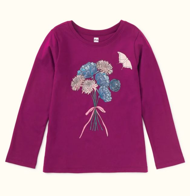 Tea Butterfly Thistle Tee- Cosmic Berry