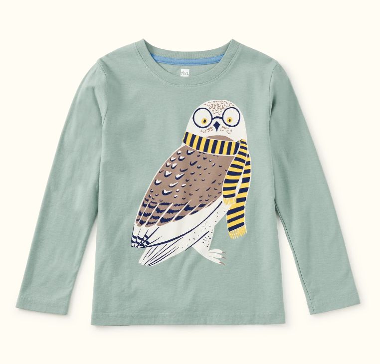 Tea Oxford Owl Tee- Sea Blue