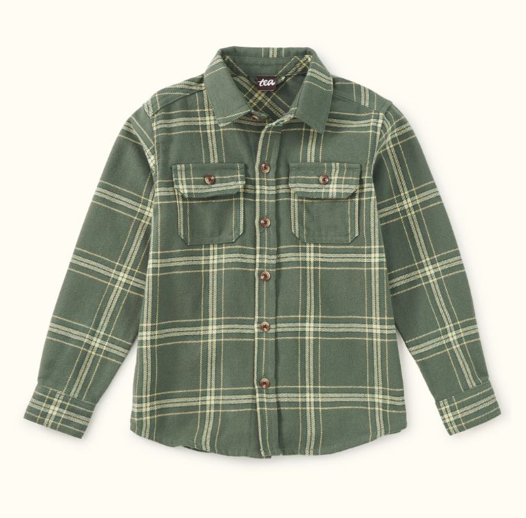 Tea Sherwood Plaid Flannel- Green