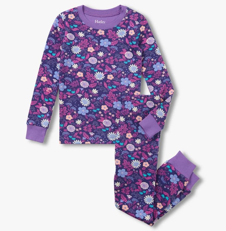 Hatley Floral Pajamas- Purple