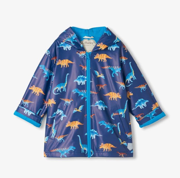 Hatley Colorful Dino Raincoat- Navy