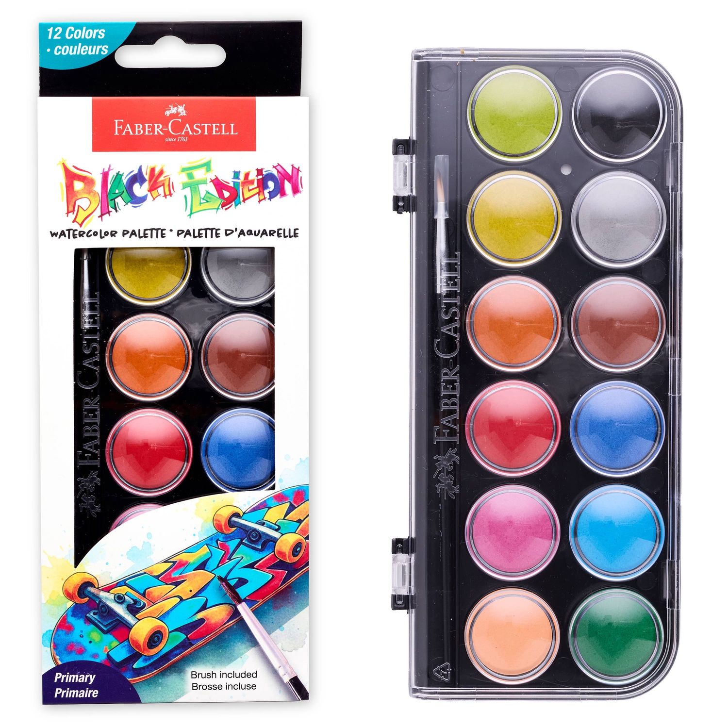 Black Edition Watercolor Palette - Primary Colors
