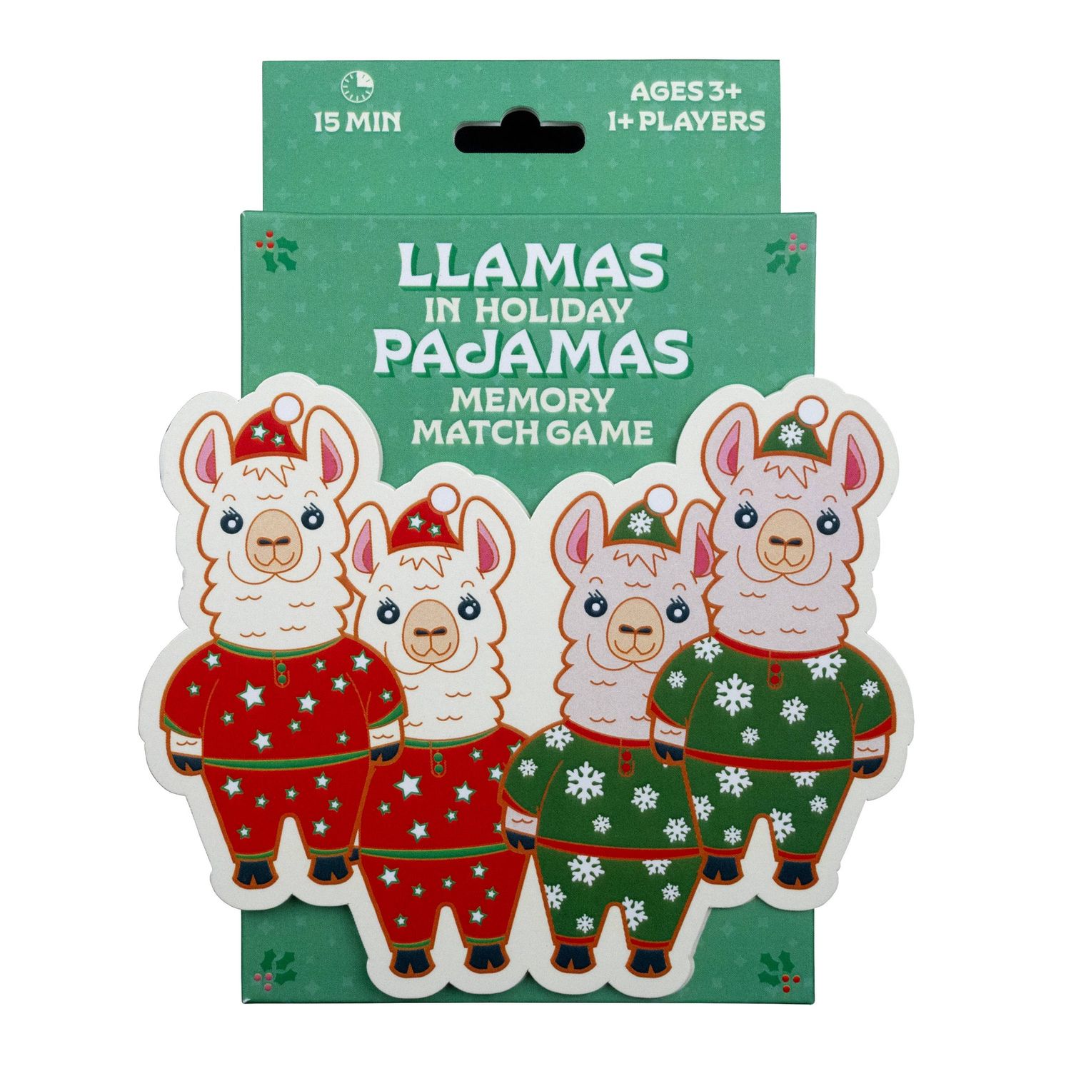 Llamas in Holiday Pajamas: Christmas Matching Game