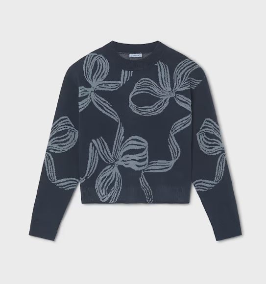 Mayoral Tween Bows Sweater- Ink
