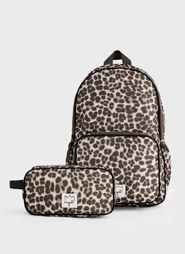 Mayoral Backpack &amp; Case Set- Leopard Prints