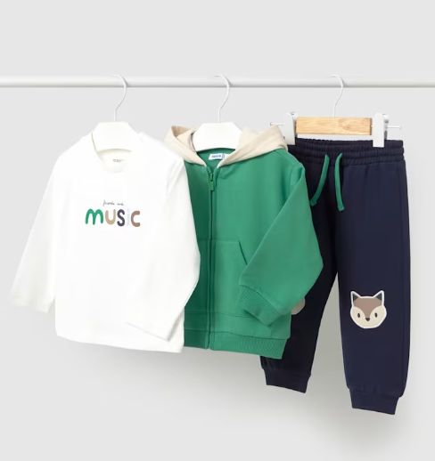 Mayoral 3 Piece Fox Tracksuit- Green/Blue