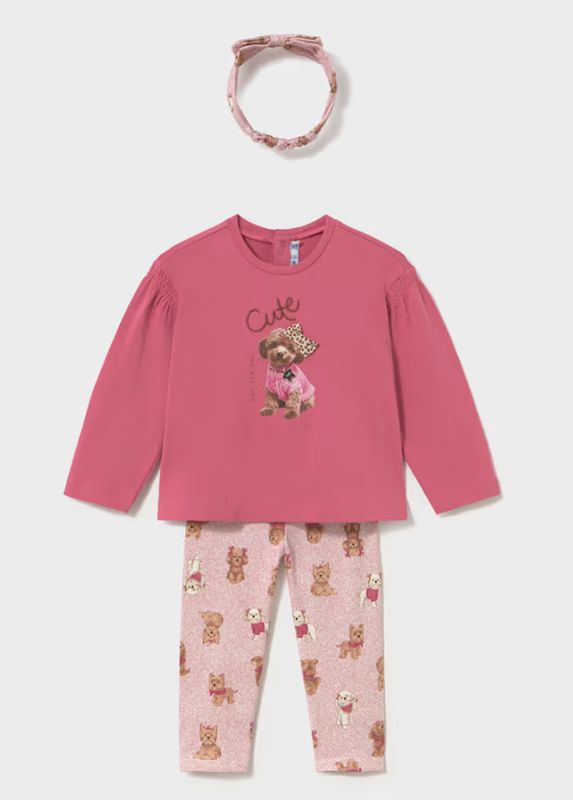 Mayoral Puppy Legging Outfit- Sweet Pink