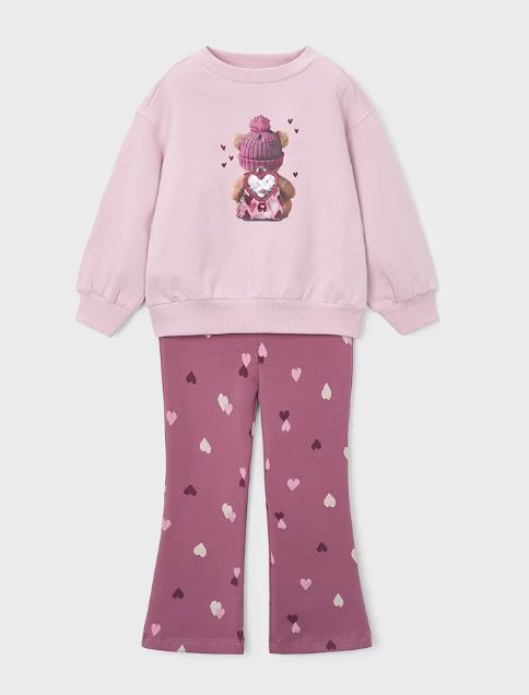 Mayoral Teddy Legging Set- Violet