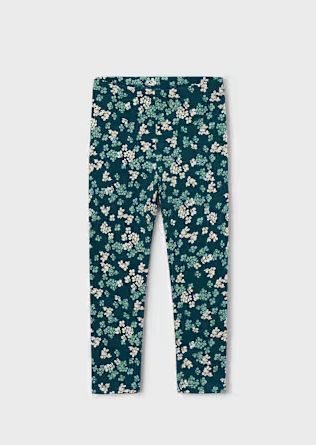 Mayoral Floral Fleece Legging- Green