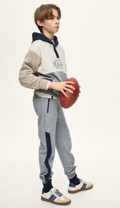 Mayoral Contrast Band Pant- Smoke
