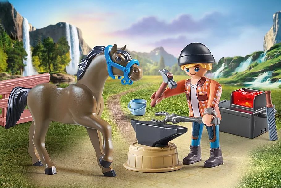 Playmobil Farrier Ben and Achillies