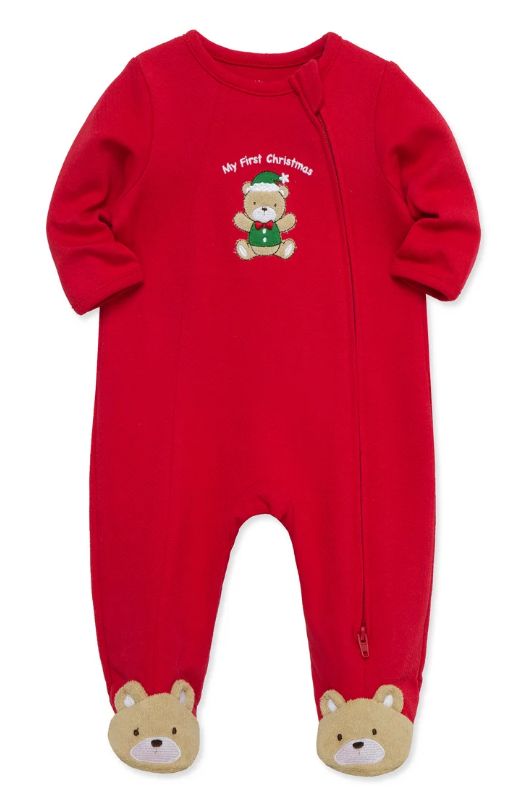 Little Me My First Christmas Bear Footie