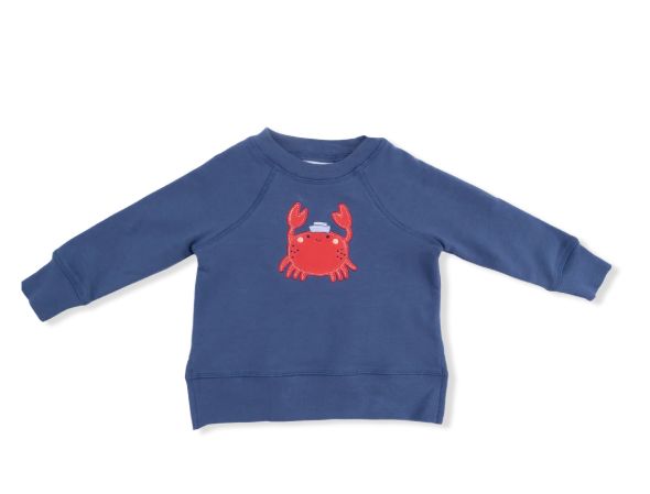 Angel Dear Long -Sleeve Crab Sweatshrt- Navy