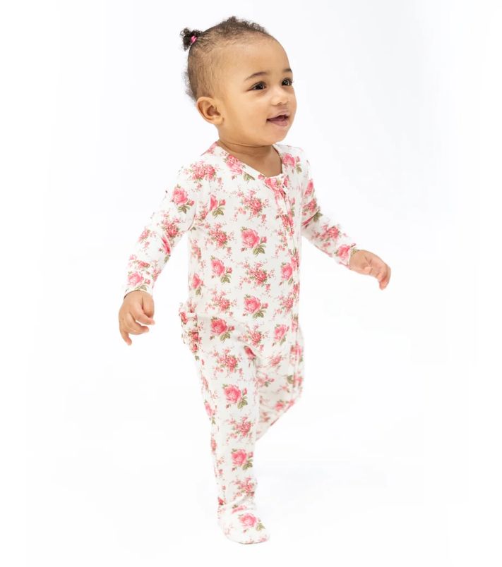 Angel Dear Elegant Rose 2-Way Zip Footie
