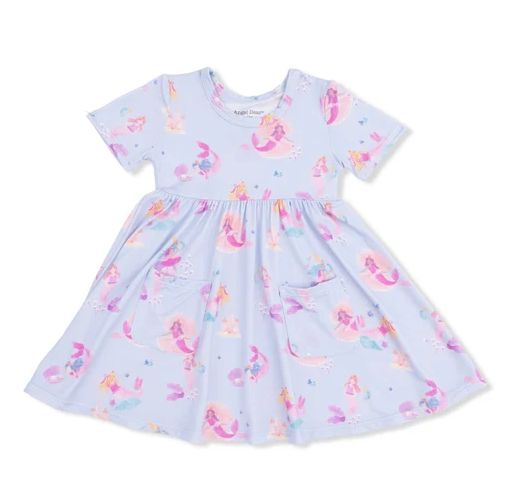 Angel Dear Mermaid Twirl Dress- Blue