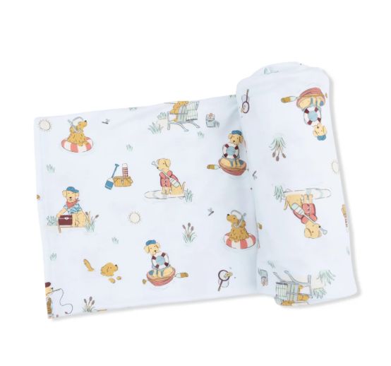 Angel Dear Swaddle Blanket- Lake Dogs