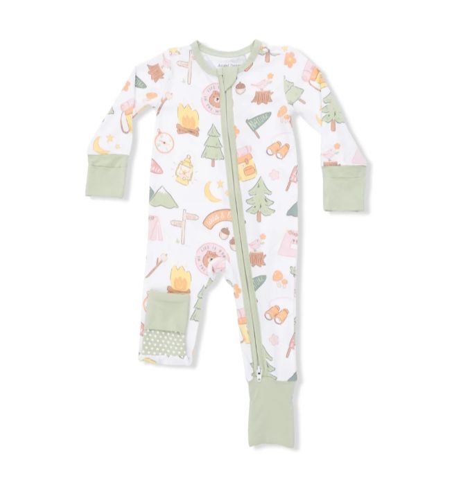 Angel Dear Convertble Romper- Pink Camping