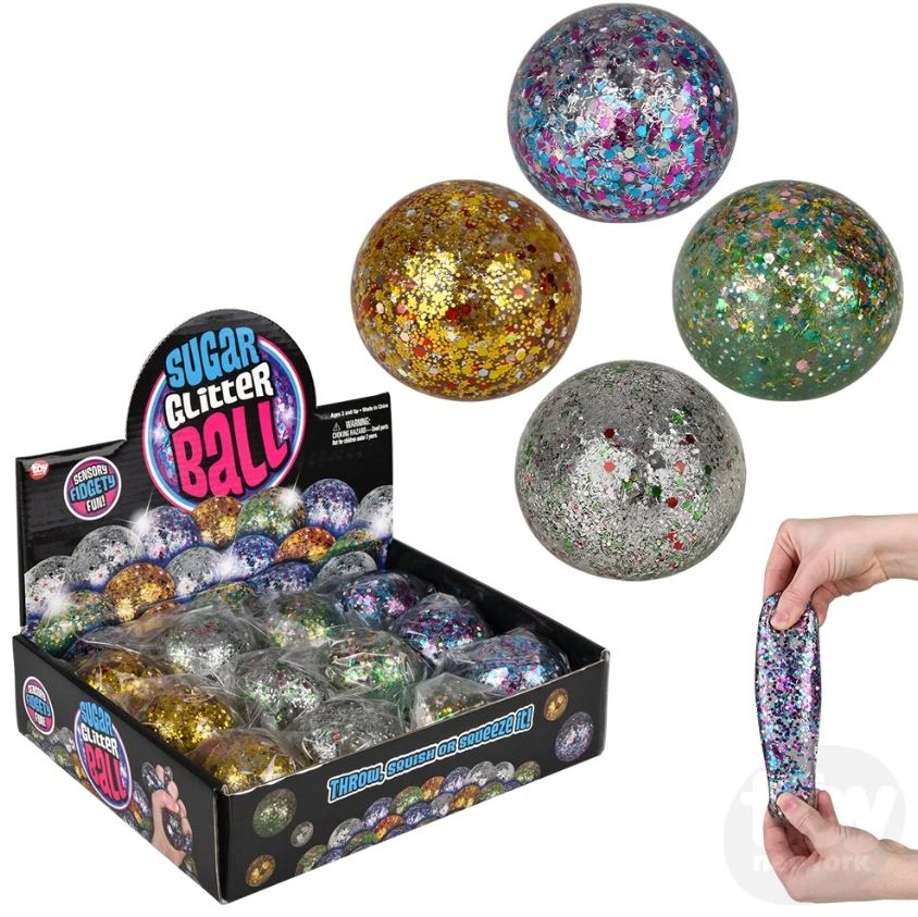 2.4" Sparkle Squeezy Sugar Ball