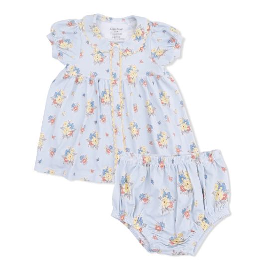 Angel Dear Betty Dress &amp; Bloomer- Blue Floral