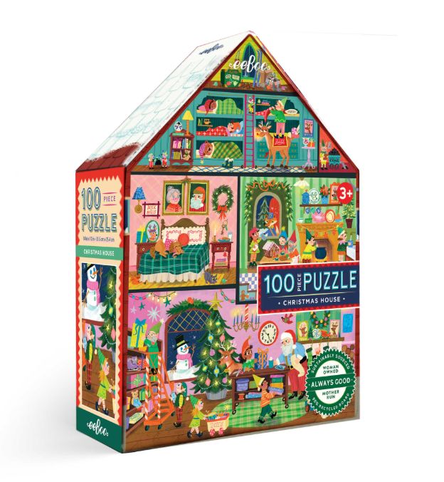 eeBoo 100pc Christmas House Puzzle