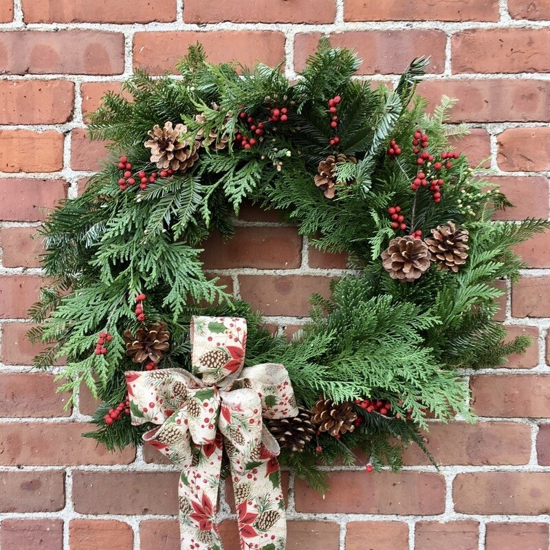 Handcrafted Evergreen Wreath