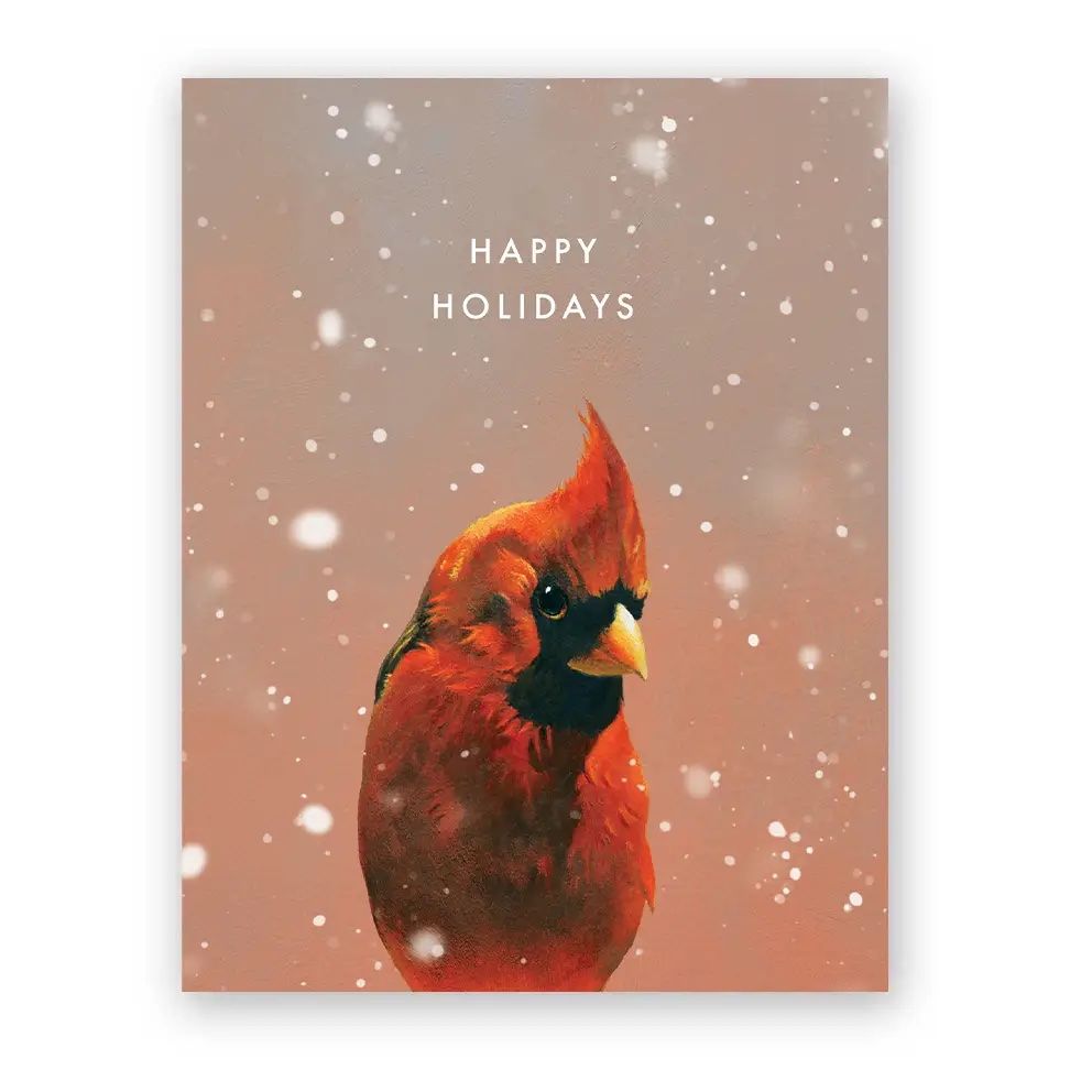 Mincing Mockingbird Holiday Card Cardinal Christmas Greeting