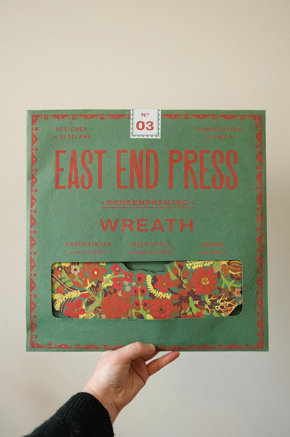 Cotton Board Wreath