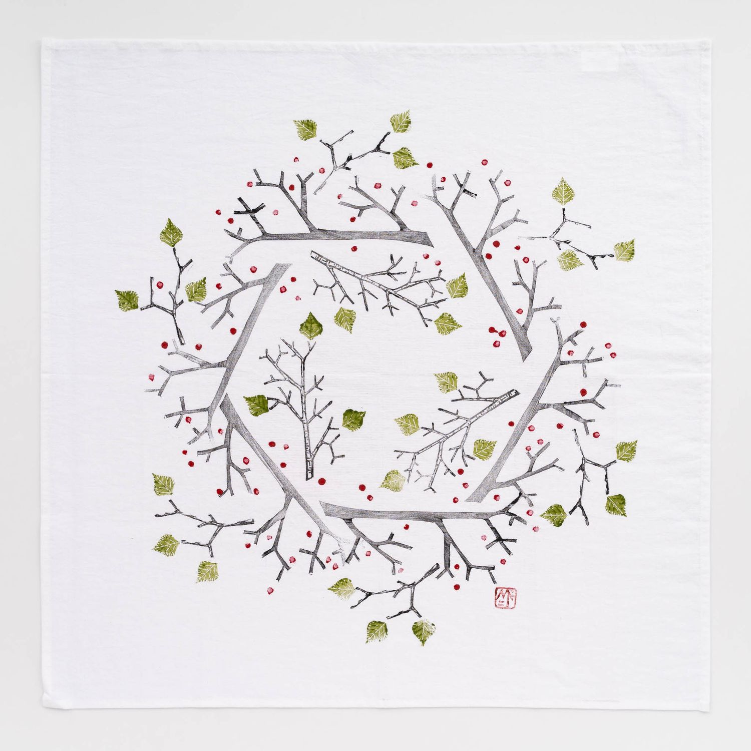 Pretty Flours Tea Towel Winter Trees