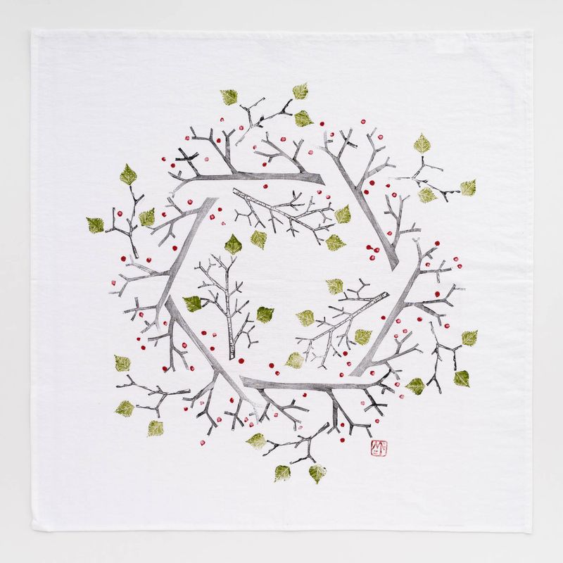 Pretty Flours Tea Towel Winter Trees