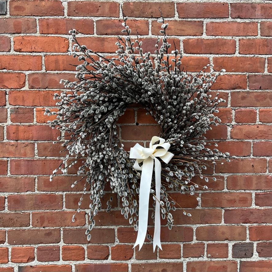 Pussy Willow Wreath, Price: Large (12" ring diameter)
