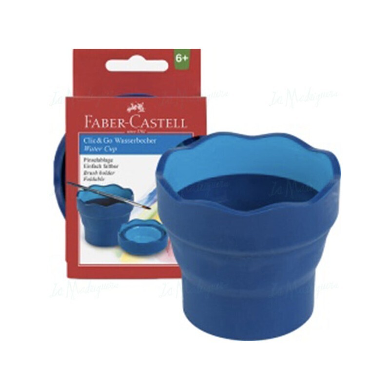 Vaso para acuarela azul