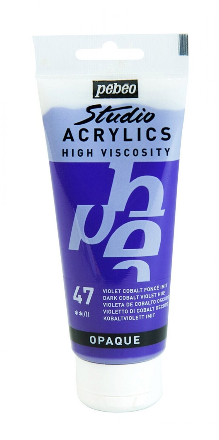 ACRILICO FINO STUDIO 100 ML VIOLETA COBALTO OSCURO IMITACION Nº47